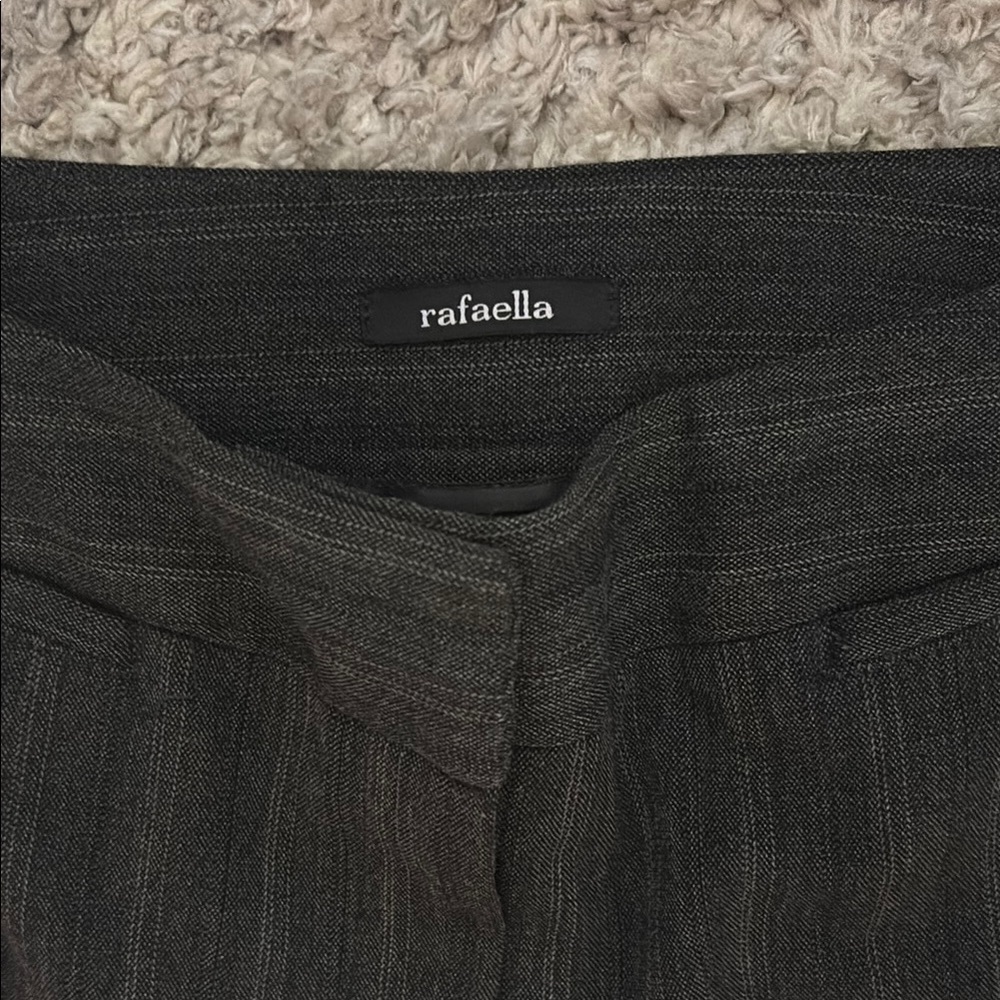 Rafaella Charcoal Pinstripe Trousers - Picture 3 of 9